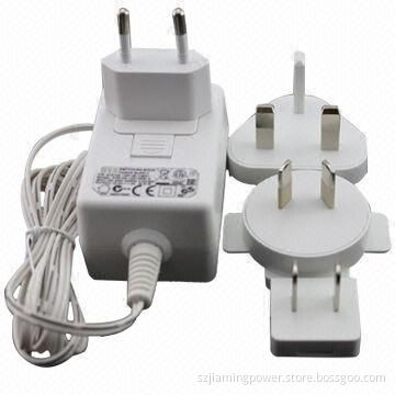 Universal Ac Power Adapter with UK/EU/AU/US Plugs, AC 110-240V to DC 12V 1A